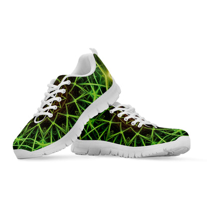 Sparkle Kaleidoscope Print White Sneakers