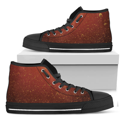 Sparkling Cola Print Black High Top Shoes