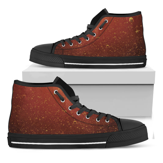 Sparkling Cola Print Black High Top Shoes