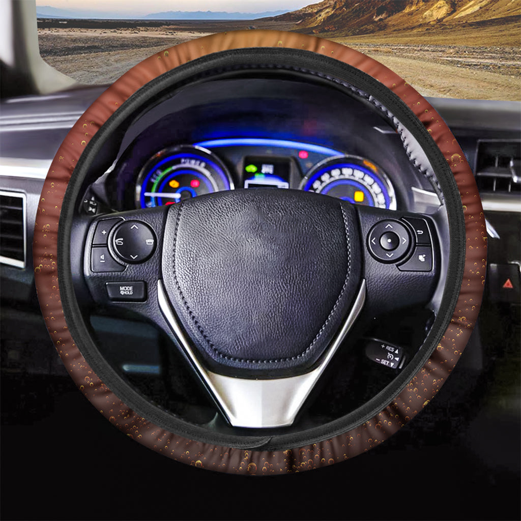 Sparkling Cola Print Car Steering Wheel Cover