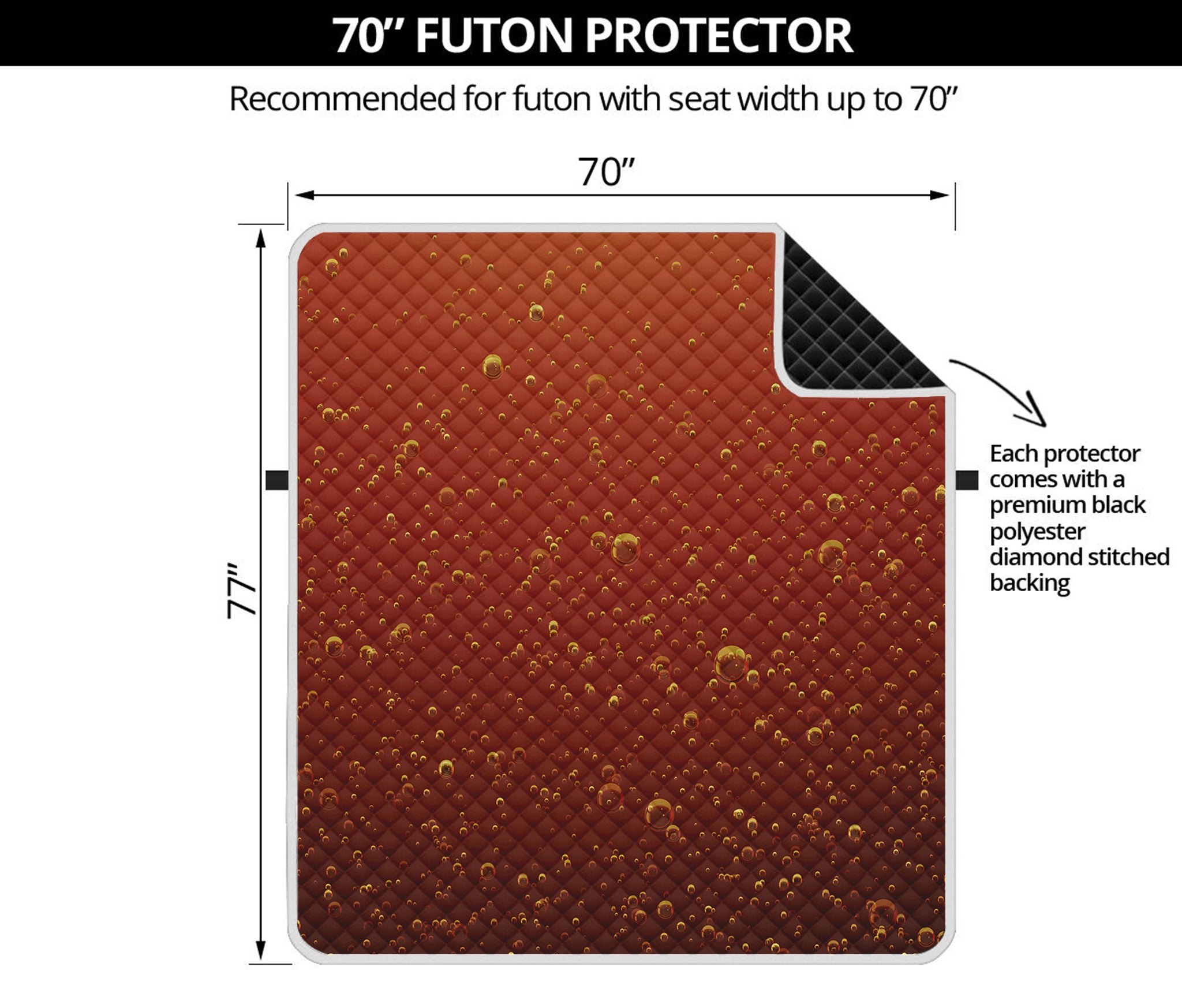 Sparkling Cola Print Futon Protector