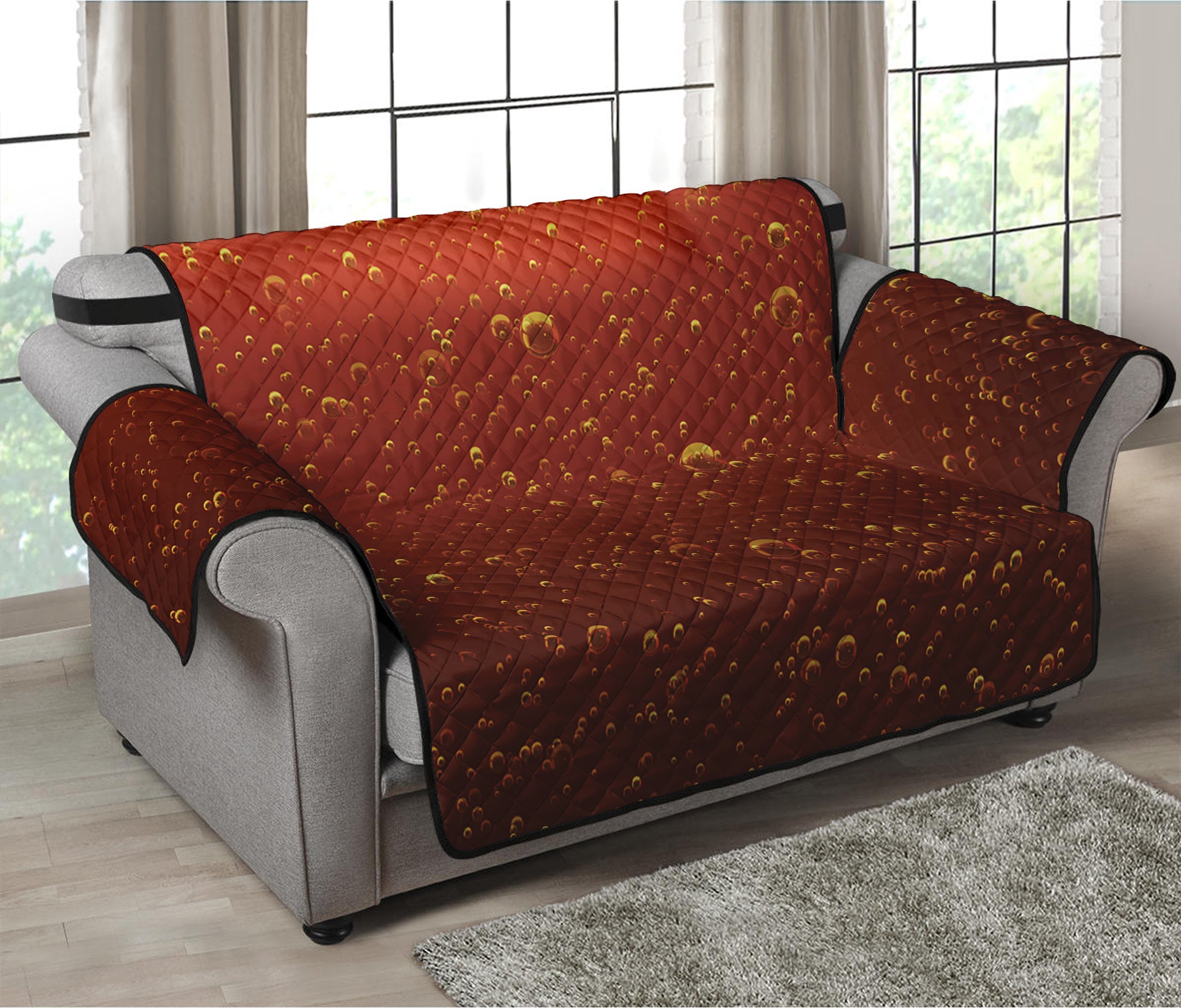 Sparkling Cola Print Loveseat Protector