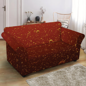 Sparkling Cola Print Loveseat Slipcover