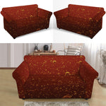 Sparkling Cola Print Loveseat Slipcover