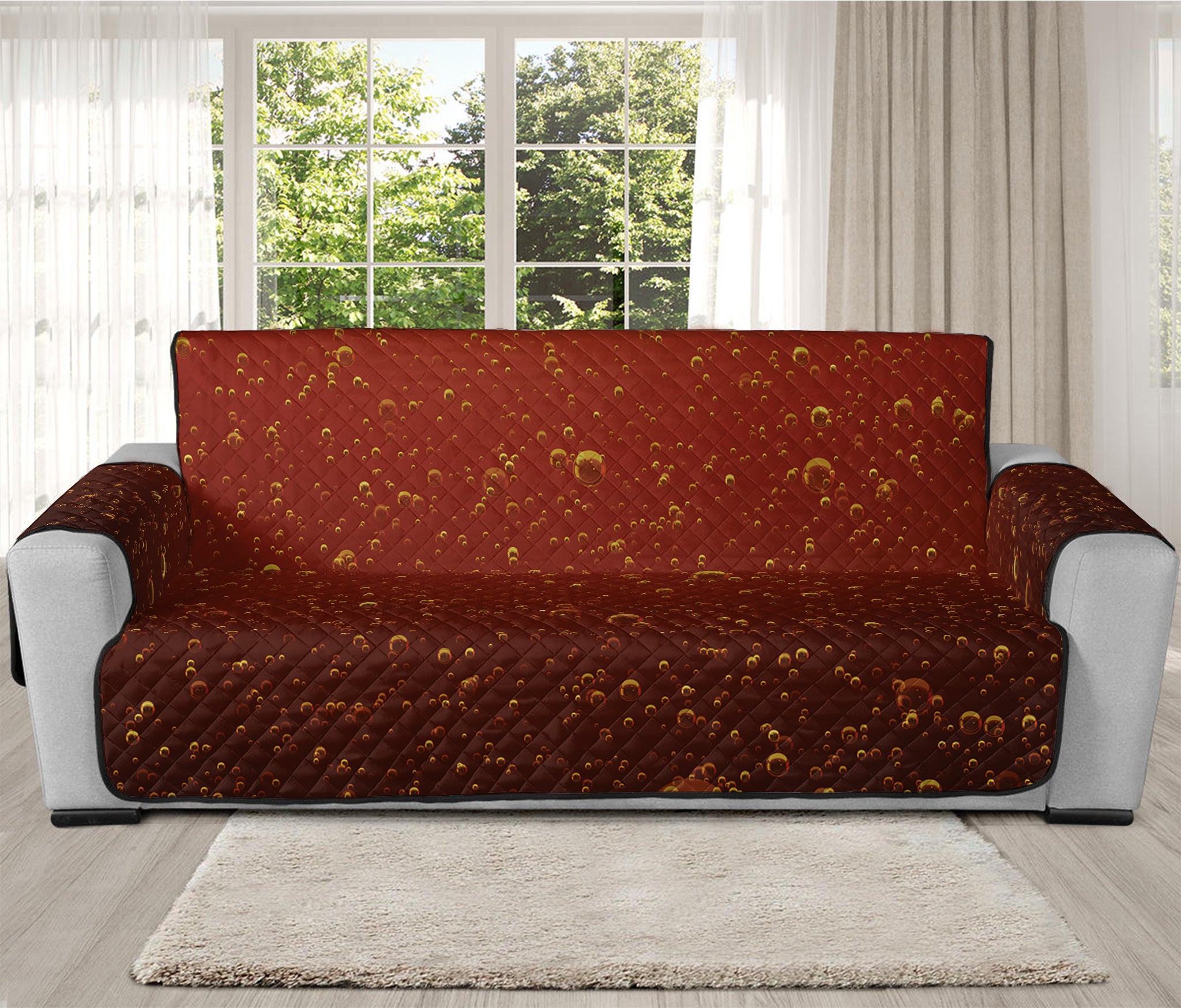 Sparkling Cola Print Oversized Sofa Protector