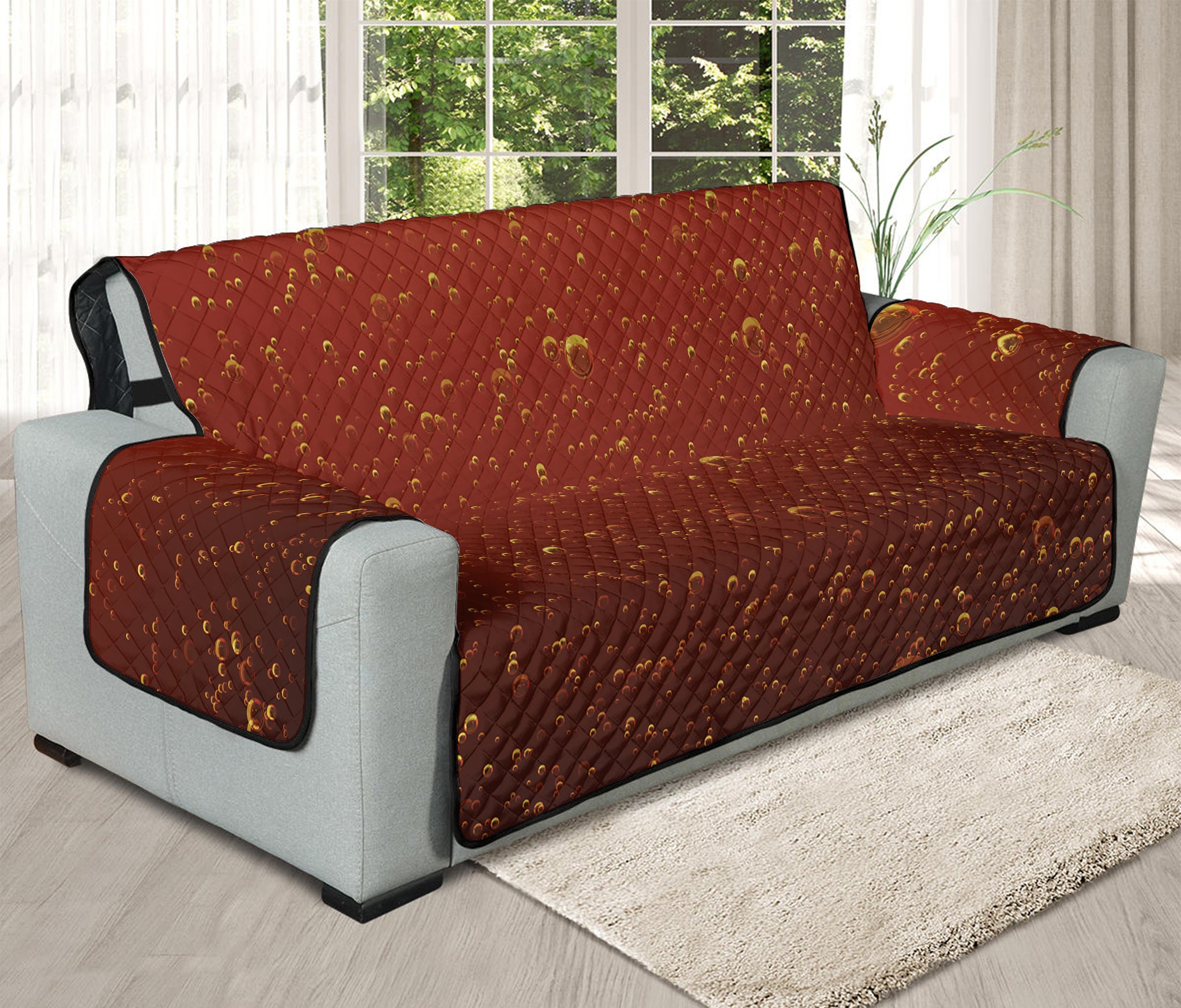 Sparkling Cola Print Oversized Sofa Protector