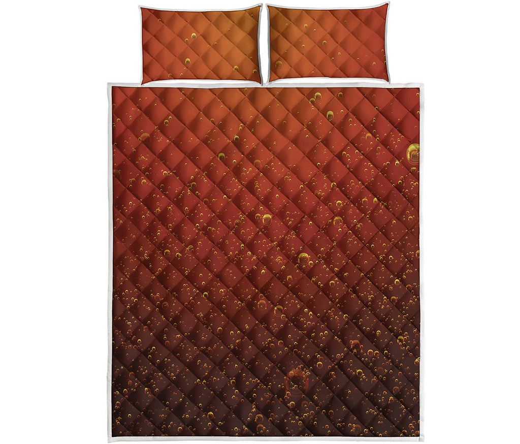 Sparkling Cola Print Quilt Bed Set