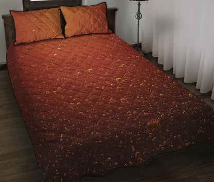 Sparkling Cola Print Quilt Bed Set