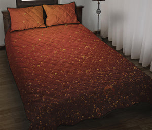 Sparkling Cola Print Quilt Bed Set