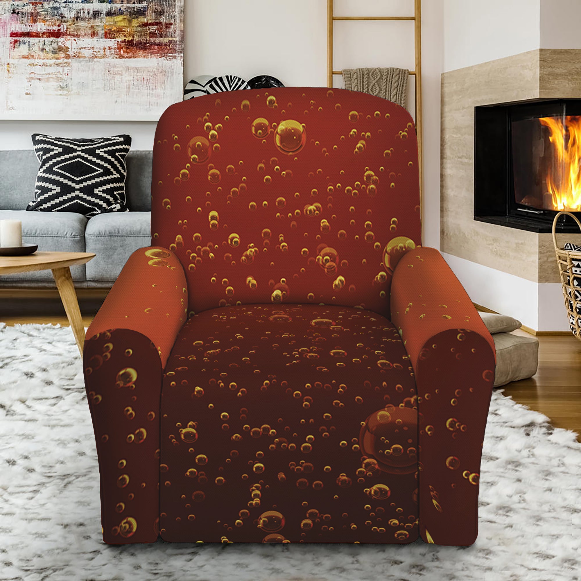 Sparkling Cola Print Recliner Slipcover