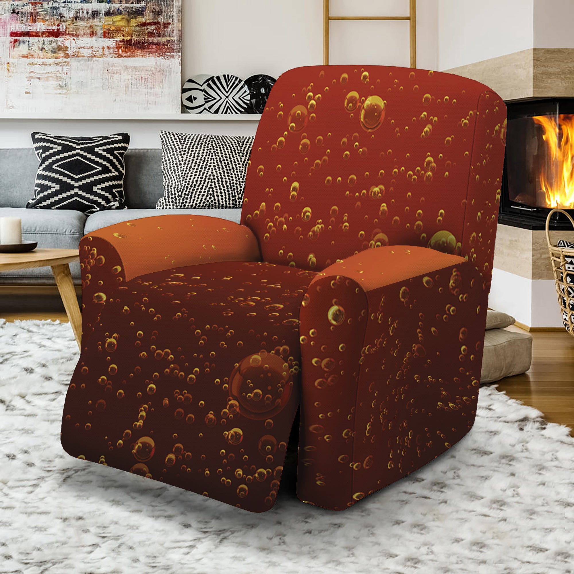 Sparkling Cola Print Recliner Slipcover