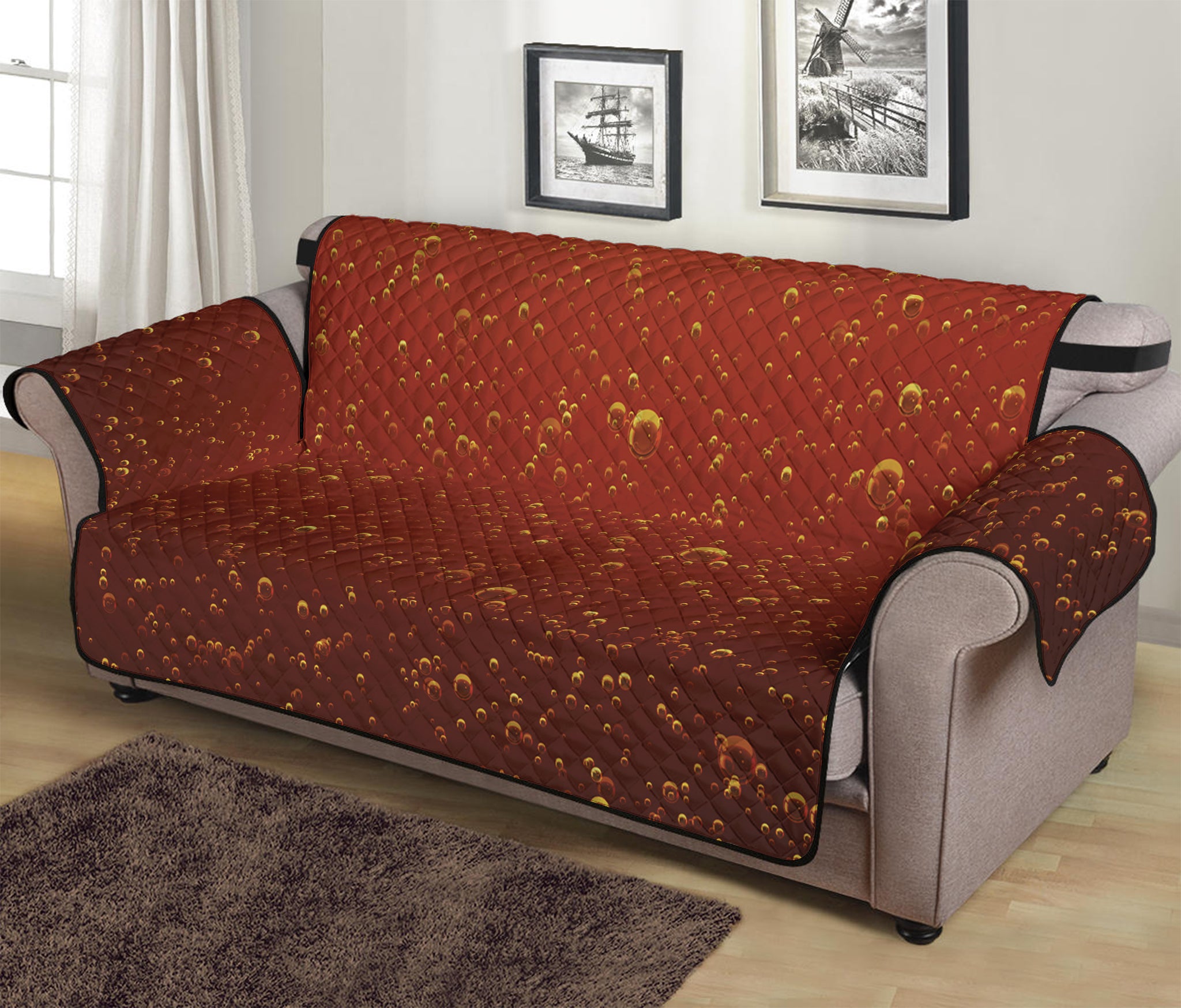 Sparkling Cola Print Sofa Protector