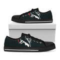 Spartan Molon Labe Print Black Low Top Sneakers