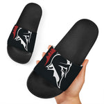 Spartan Molon Labe Print Black Slide Sandals