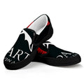 Spartan Molon Labe Print Black Slip On Sneakers