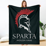Spartan Molon Labe Print Blanket