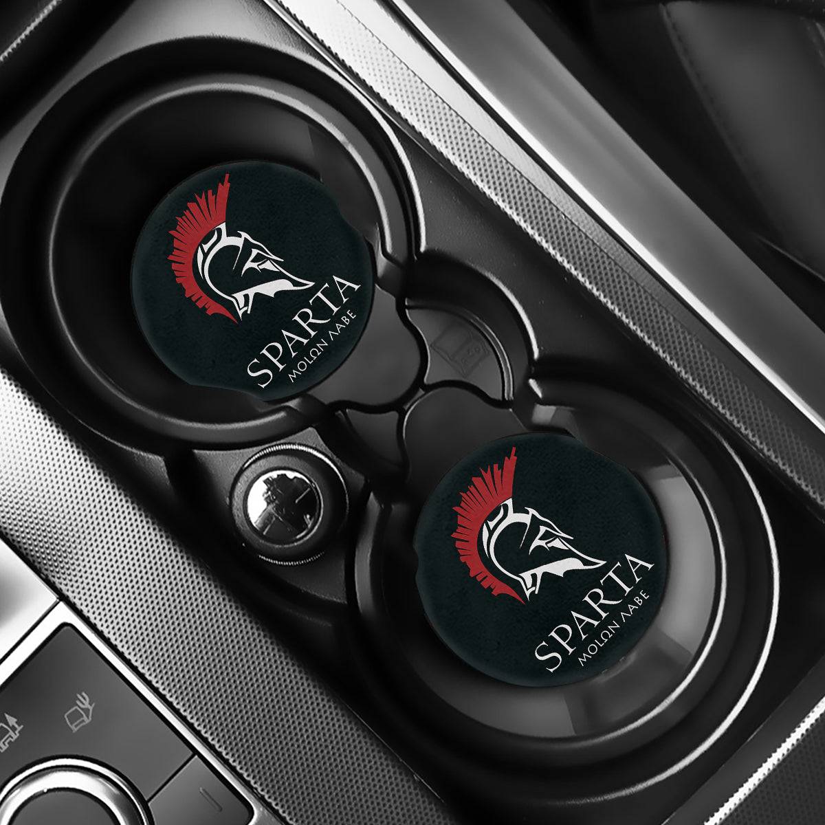 Spartan Molon Labe Print Car Coasters