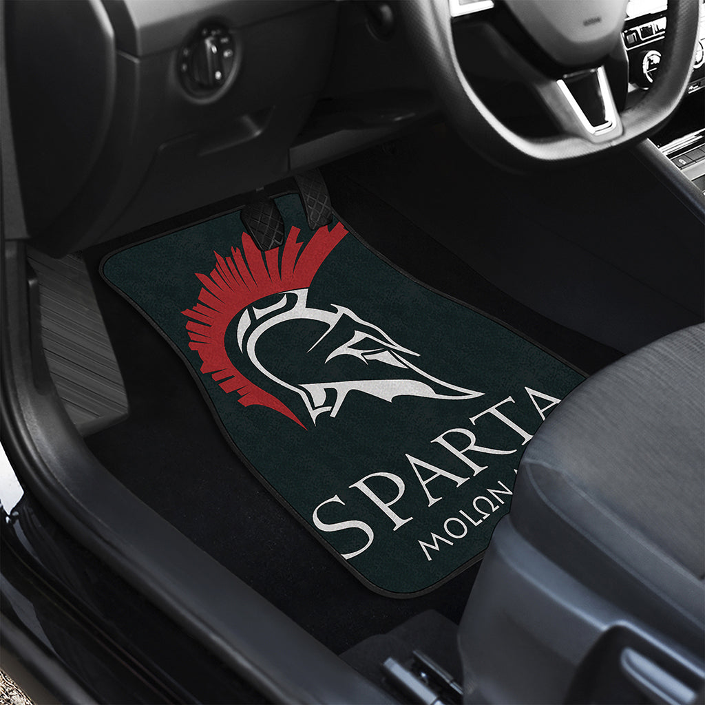 Spartan Molon Labe Print Front and Back Car Floor Mats