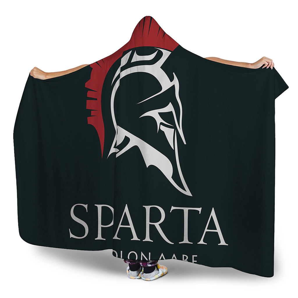 Spartan Molon Labe Print Hooded Blanket