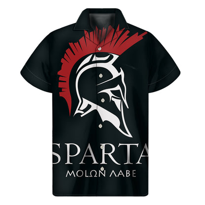 Spartan Molon Labe Print Men's Short Sleeve Shirt