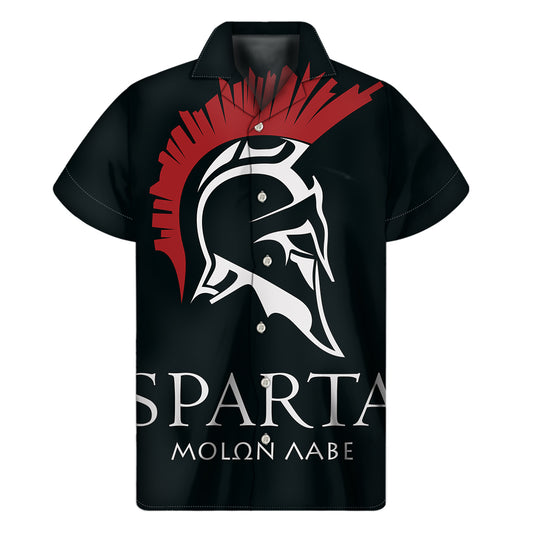 Spartan Molon Labe Print Men's Short Sleeve Shirt