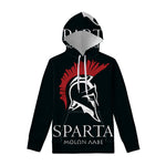 Spartan Molon Labe Print Pullover Hoodie