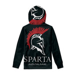Spartan Molon Labe Print Pullover Hoodie