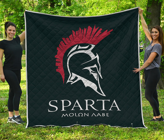 Spartan Molon Labe Print Quilt