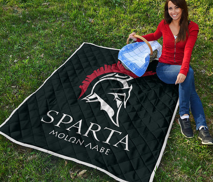 Spartan Molon Labe Print Quilt