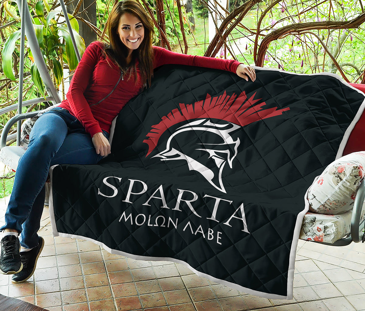 Spartan Molon Labe Print Quilt