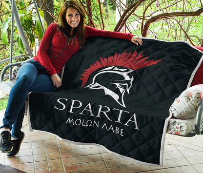 Spartan Molon Labe Print Quilt