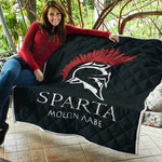 Spartan Molon Labe Print Quilt