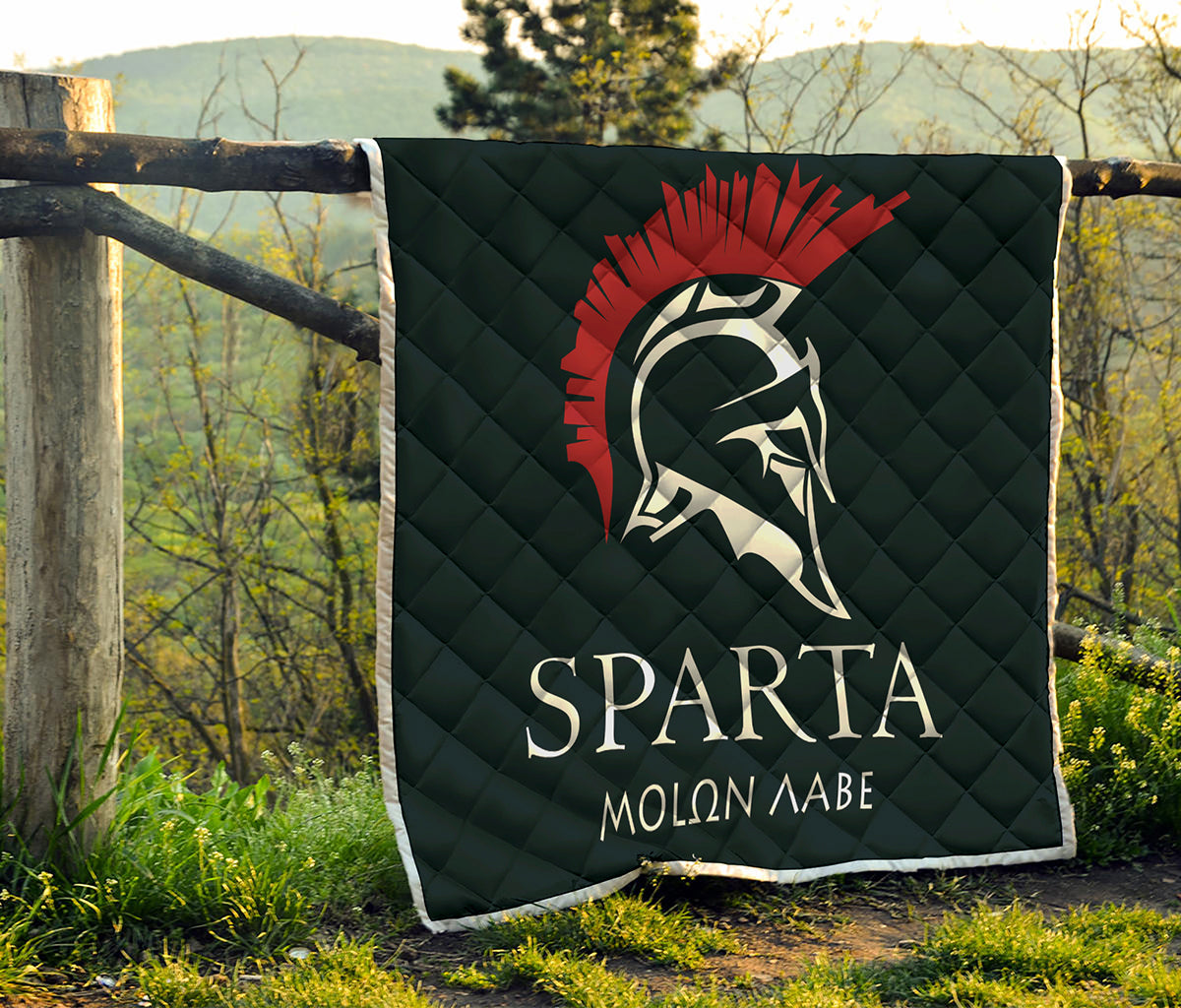 Spartan Molon Labe Print Quilt