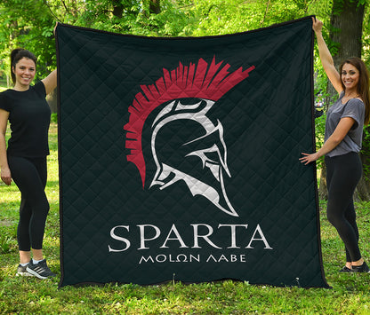 Spartan Molon Labe Print Quilt