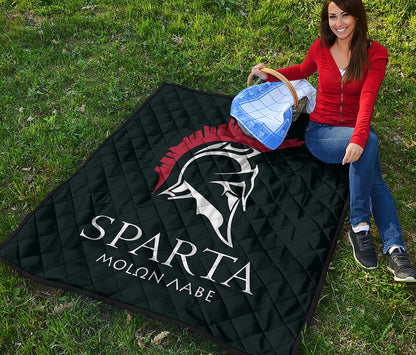 Spartan Molon Labe Print Quilt