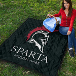 Spartan Molon Labe Print Quilt