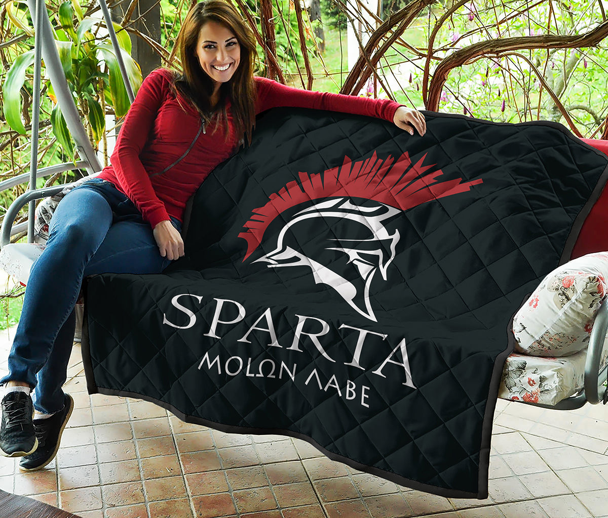 Spartan Molon Labe Print Quilt