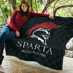 Spartan Molon Labe Print Quilt