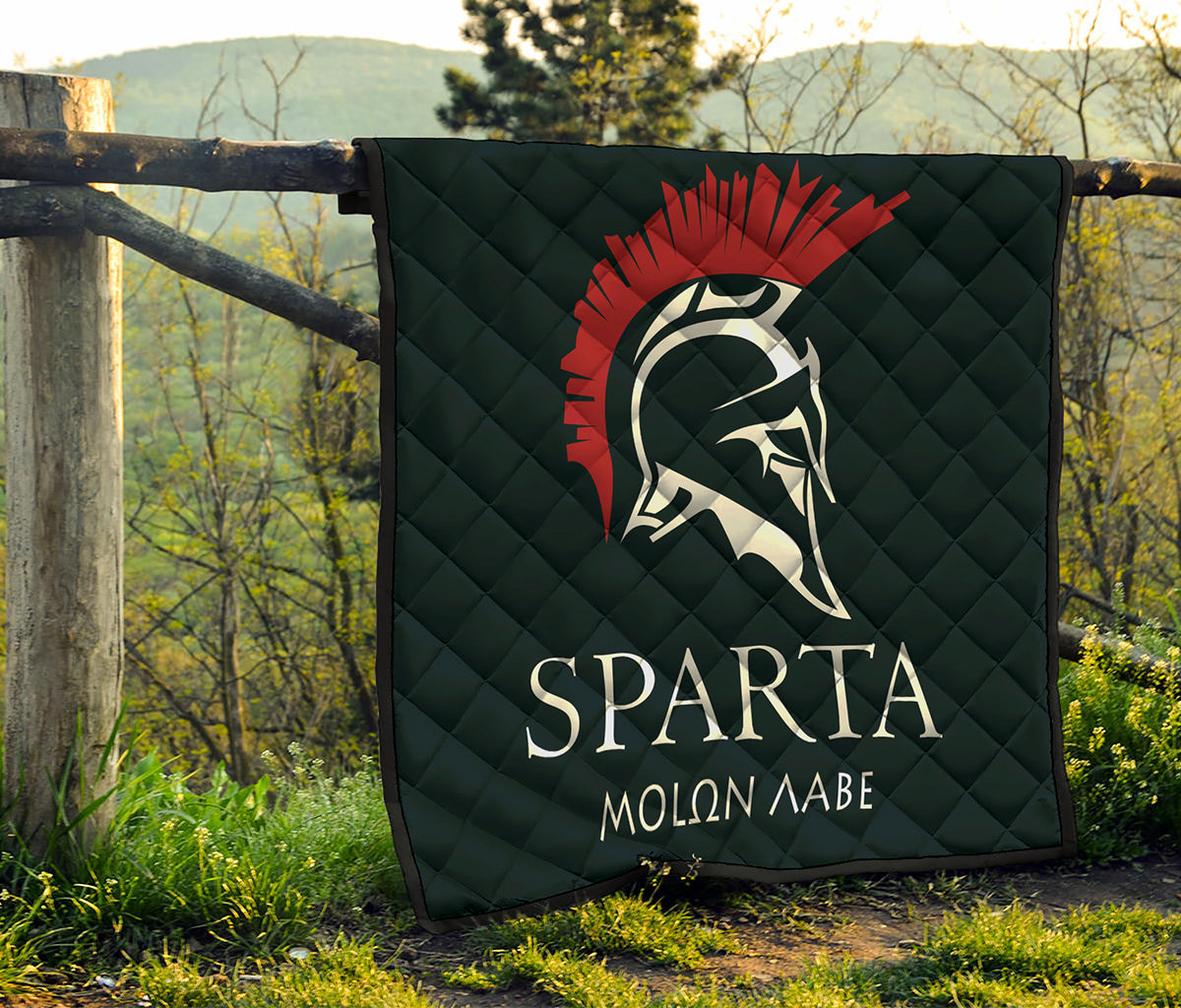 Spartan Molon Labe Print Quilt