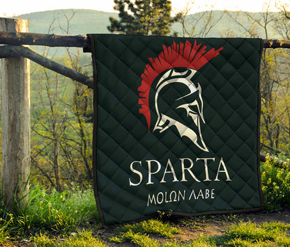 Spartan Molon Labe Print Quilt