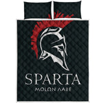 Spartan Molon Labe Print Quilt Bed Set