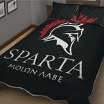 Spartan Molon Labe Print Quilt Bed Set