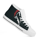 Spartan Molon Labe Print White High Top Shoes