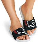 Spartan Molon Labe Print White Slide Sandals