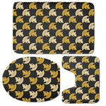 Spartan Warrior Helmet Pattern Print 3 Piece Bath Mat Set