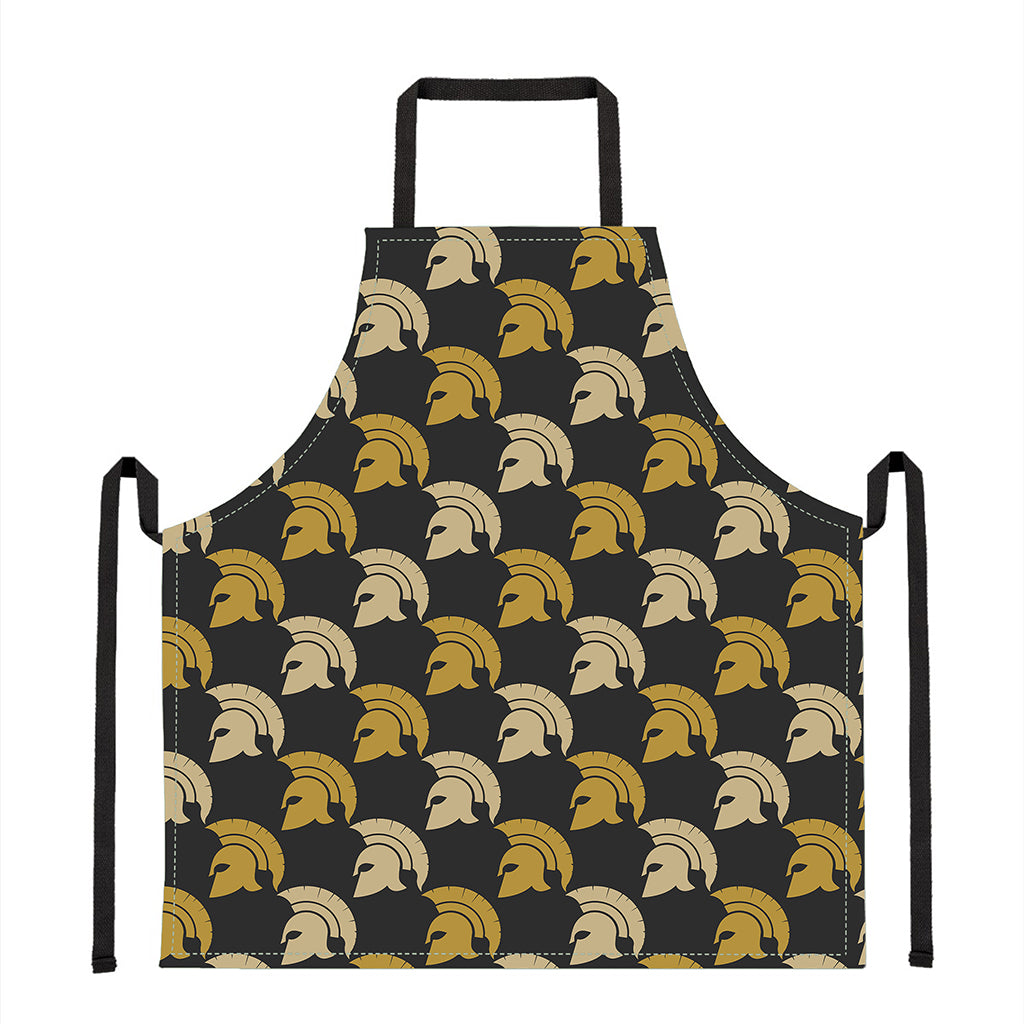 Spartan Warrior Helmet Pattern Print Apron