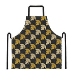 Spartan Warrior Helmet Pattern Print Apron