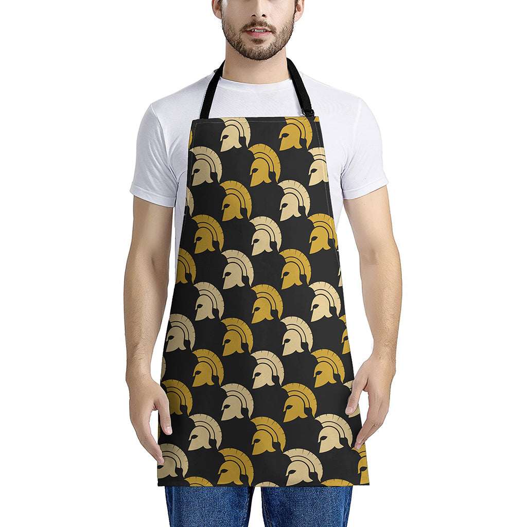 Spartan Warrior Helmet Pattern Print Apron