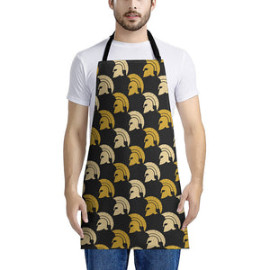 Spartan Warrior Helmet Pattern Print Apron