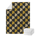Spartan Warrior Helmet Pattern Print Blanket
